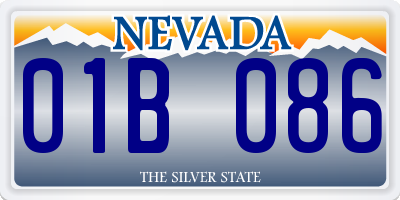 NV license plate 01B086