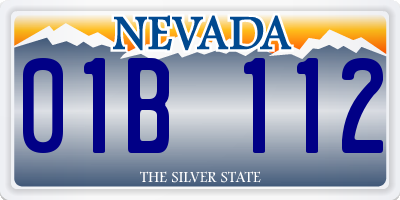 NV license plate 01B112