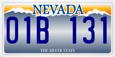 NV license plate 01B131