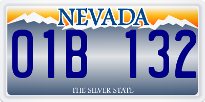 NV license plate 01B132