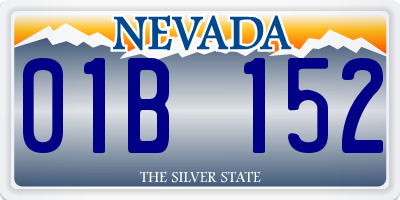 NV license plate 01B152