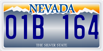 NV license plate 01B164