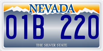NV license plate 01B220