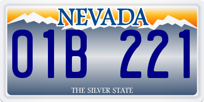 NV license plate 01B221