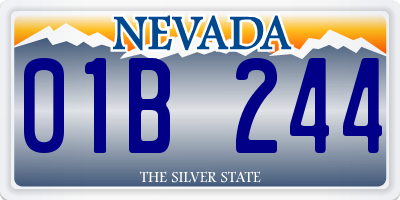 NV license plate 01B244