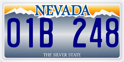 NV license plate 01B248