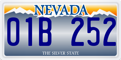 NV license plate 01B252