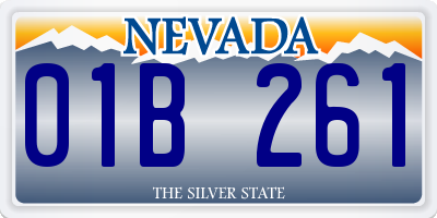 NV license plate 01B261