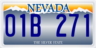 NV license plate 01B271