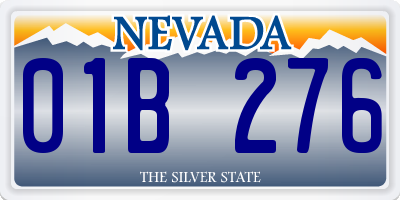 NV license plate 01B276