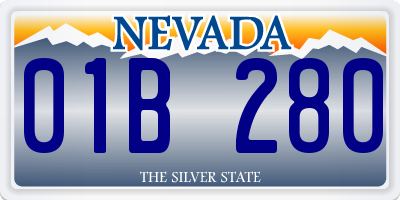 NV license plate 01B280