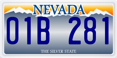 NV license plate 01B281