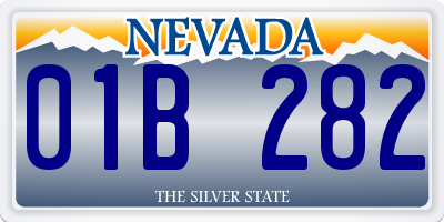 NV license plate 01B282