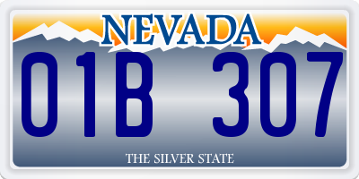 NV license plate 01B307