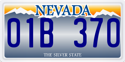 NV license plate 01B370