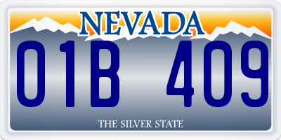 NV license plate 01B409