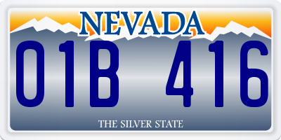 NV license plate 01B416