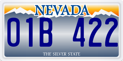 NV license plate 01B422