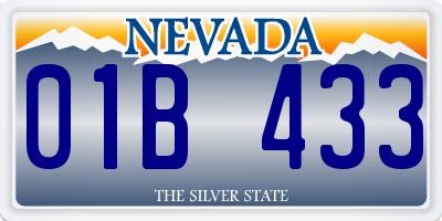 NV license plate 01B433