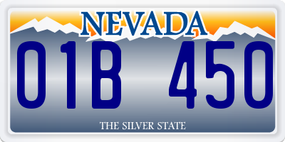 NV license plate 01B450