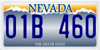 NV license plate 01B460