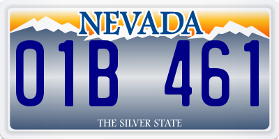 NV license plate 01B461