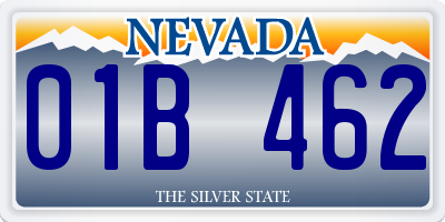 NV license plate 01B462