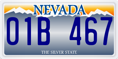 NV license plate 01B467