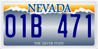 NV license plate 01B471