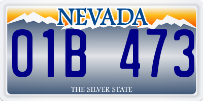 NV license plate 01B473