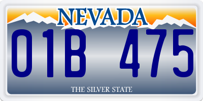 NV license plate 01B475