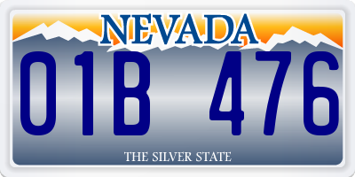 NV license plate 01B476