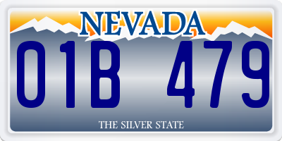 NV license plate 01B479