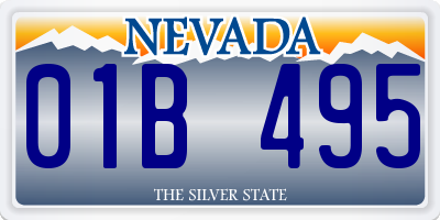 NV license plate 01B495