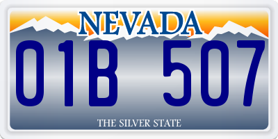 NV license plate 01B507