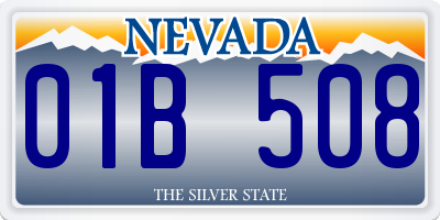 NV license plate 01B508