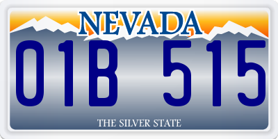 NV license plate 01B515