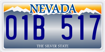 NV license plate 01B517