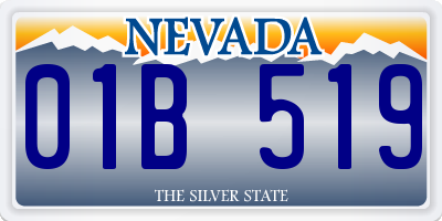 NV license plate 01B519