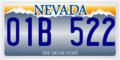 NV license plate 01B522