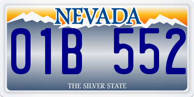 NV license plate 01B552