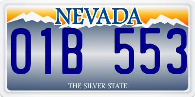 NV license plate 01B553