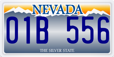 NV license plate 01B556