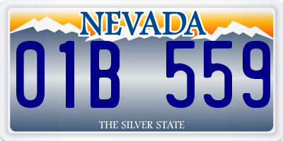 NV license plate 01B559