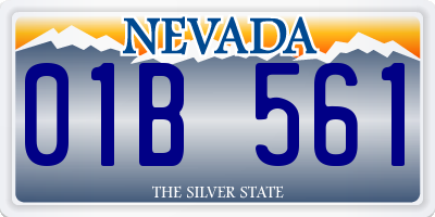 NV license plate 01B561