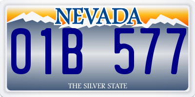 NV license plate 01B577