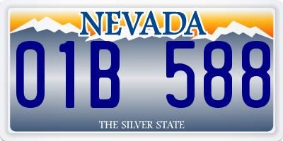 NV license plate 01B588