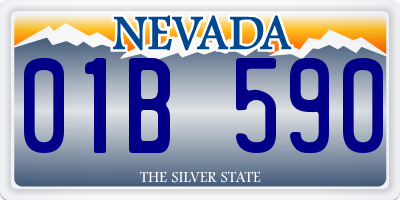 NV license plate 01B590