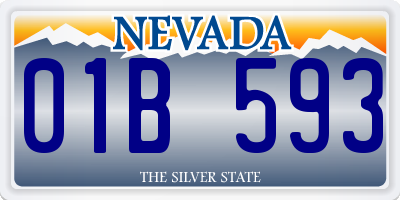 NV license plate 01B593