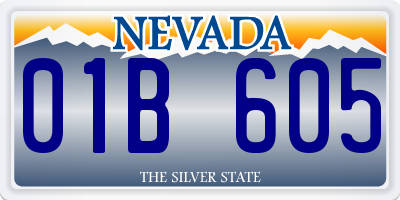 NV license plate 01B605
